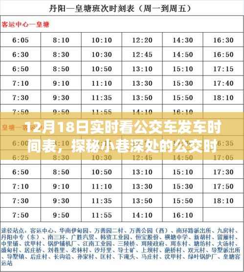 探秘公交时刻表背后的特色小店，实时看公交车发车时间表，发现小巷深处的惊喜